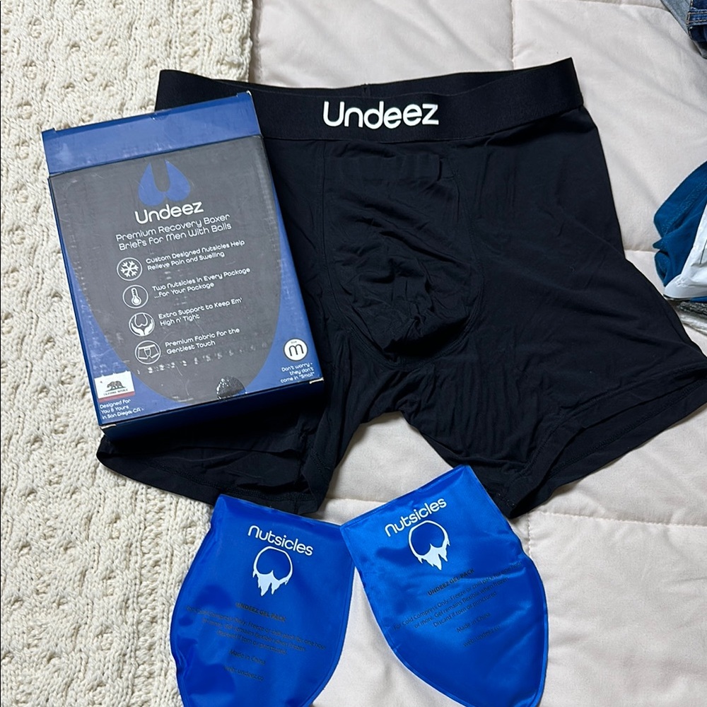 Undeez Vasectomy Men's Black Boxer Briefs